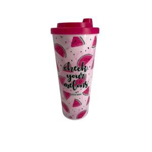 Dutch Bros Tumbler Pink Check Your Melons Breast Cancer Awareness Travel Coffee